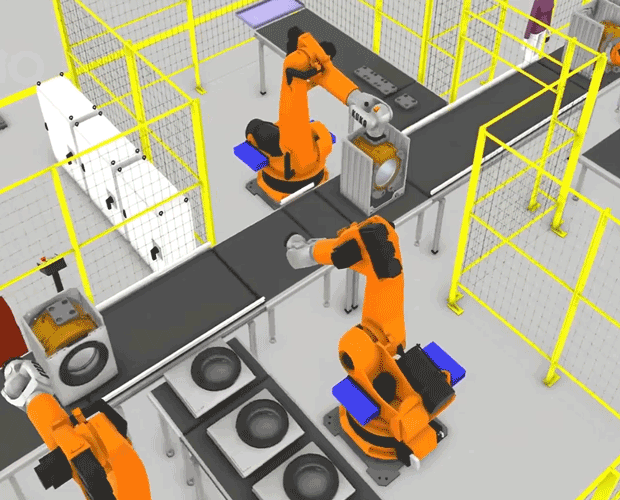 工厂制造3D仿真模拟